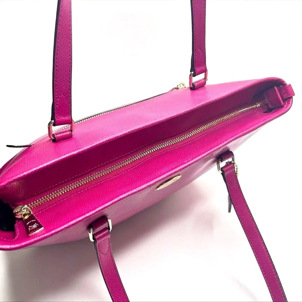 COACH Crossgrain Pink Leather Tote Bag